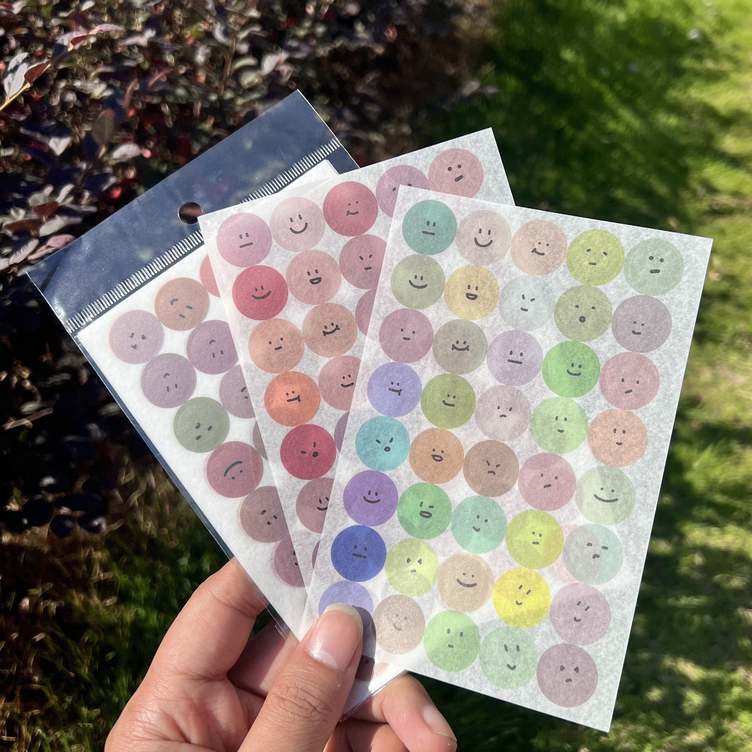 DIY Journal Note Decoration Lovely Round Face Stickers - 9.91-14.99 cm