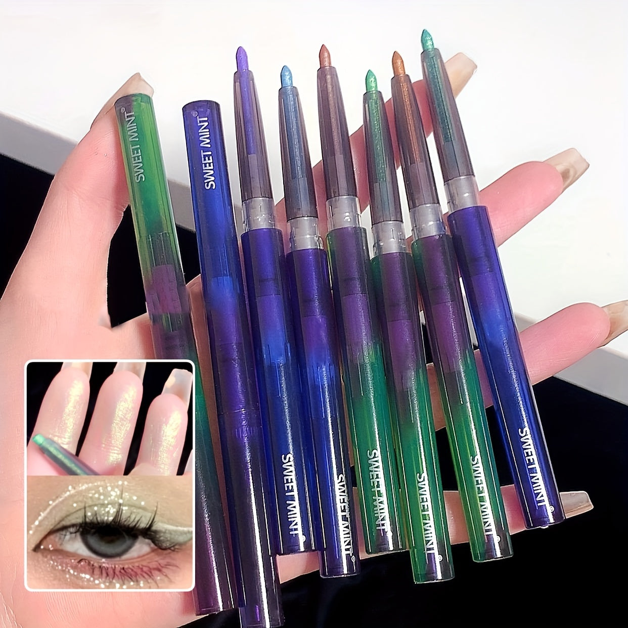 Shimmer Eyeliner Gel Pen Waterproof Smudge Proof 6 Colors