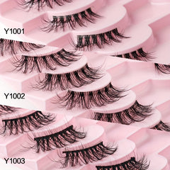 10 Pairs Half Lashes Clear Band Eye Elongated Eyelashes Natural Volume Thick