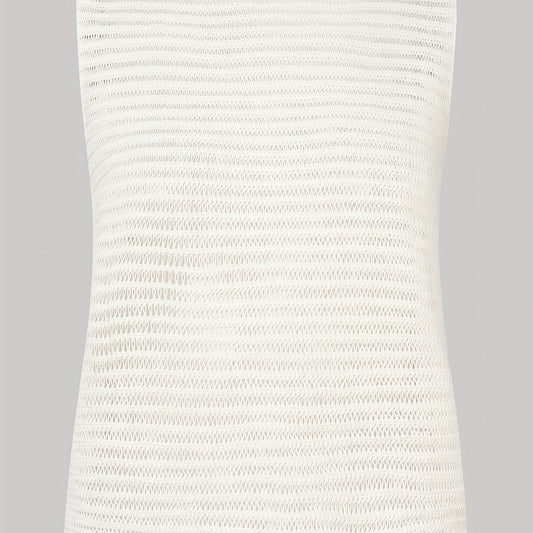 Sleeveless Knitted Top Summer Solid Casual Top Women's Clothing