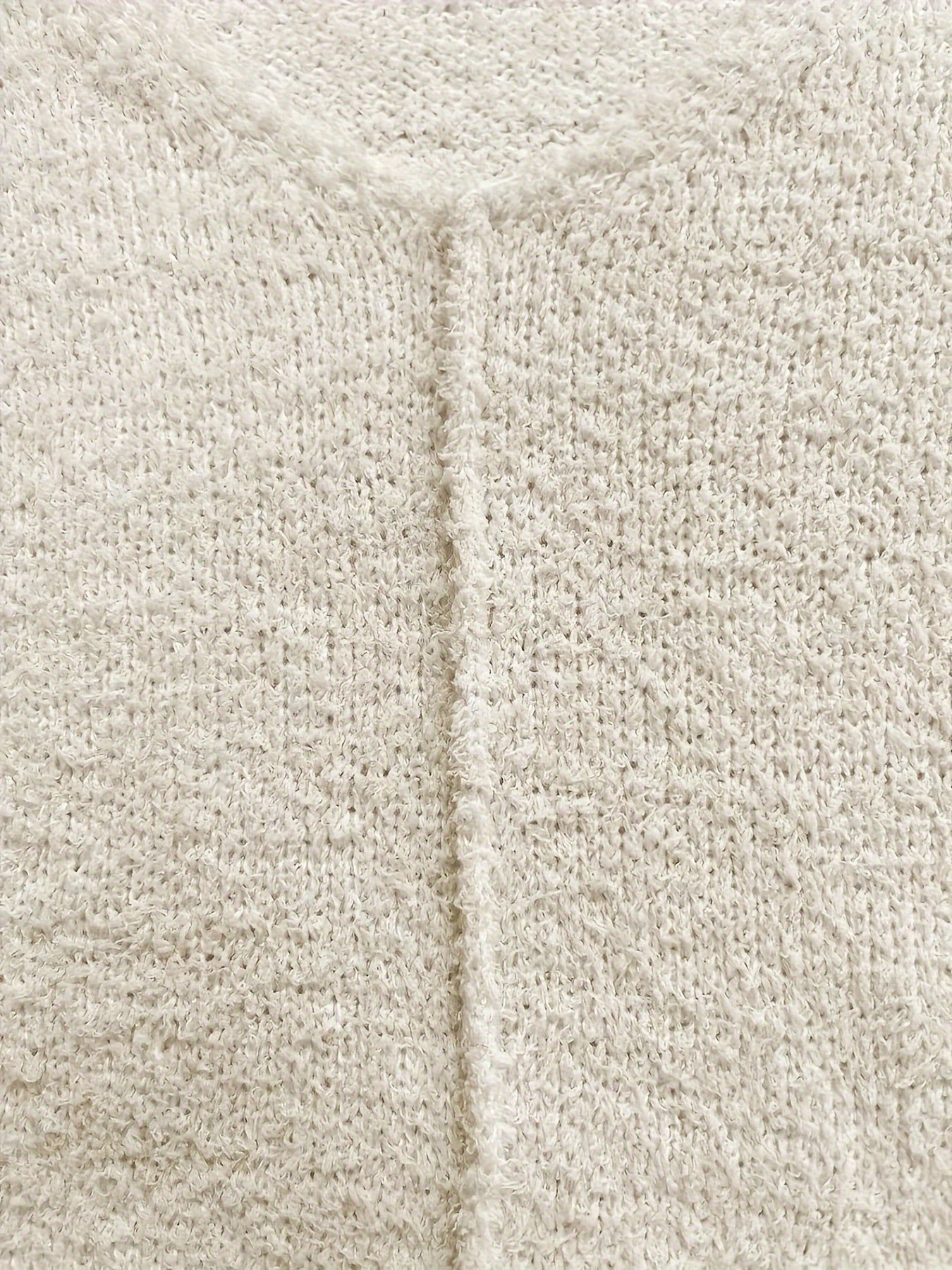  Solid Long Sleeve V Neck Sweater