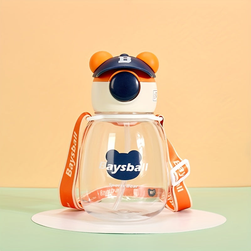 22oz Cartoon Little Bear Sippy Cup Leakproof Plastic Water Bottle