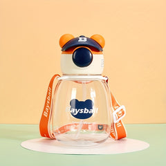 22oz Cartoon Little Bear Sippy Cup Leakproof Plastic Water Bottle