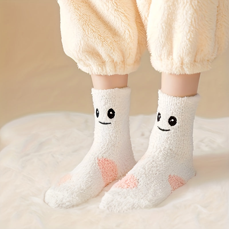 5 Pairs Polka Dot Print Socks Women's Stockings & Hosiery