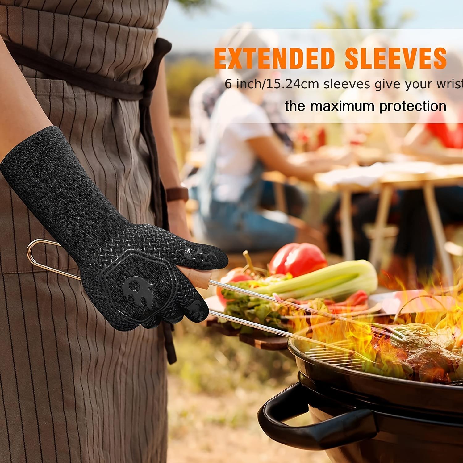 Heat Resistant Protective Mitts 1472 F Silicone Gloves