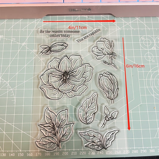 Flower Transparent Silicone Stamp for Artwork