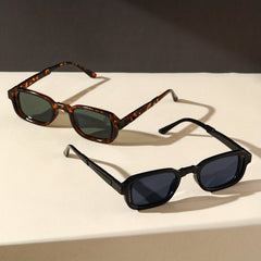 Rectangle Sunglasses Tortoiseshell Anti Glare UV400