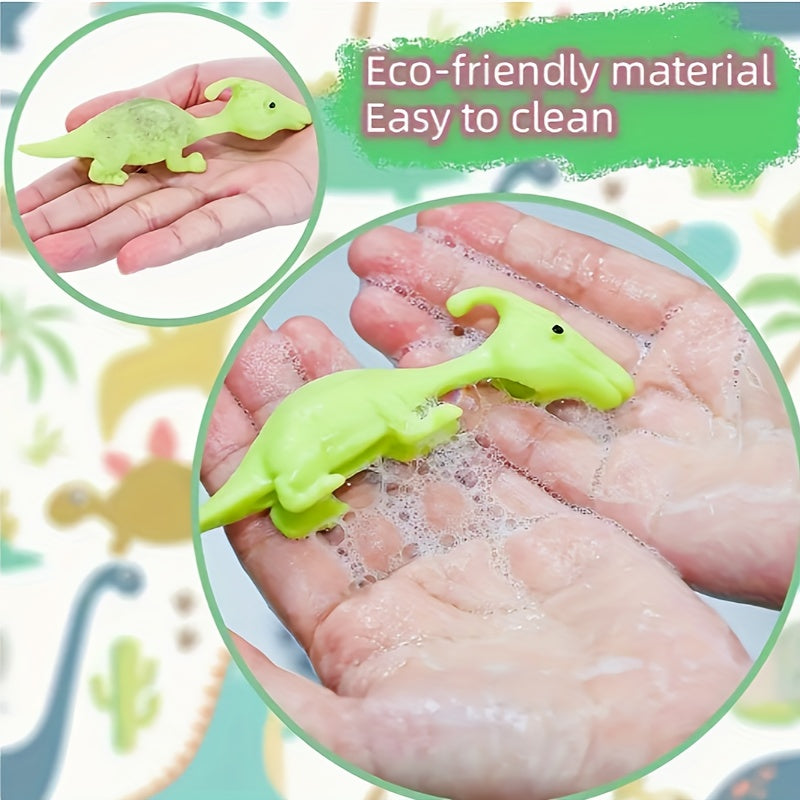 5pcs Funny Dinosaur Bouncing Sticky Toy Finger Catapult Decompression