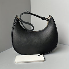 Solid Crescent Bag Minimalist Underarm Bag