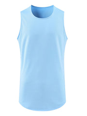Men's Breathable Tank Top Sleeveless Crew Neck Mid Stretch