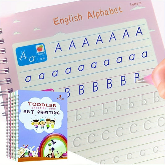 Reusable 3D Calligraphy Practice Book English & Math Learning