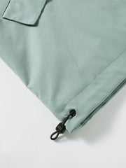 Men's Hooded Solid Windbreaker Jacket