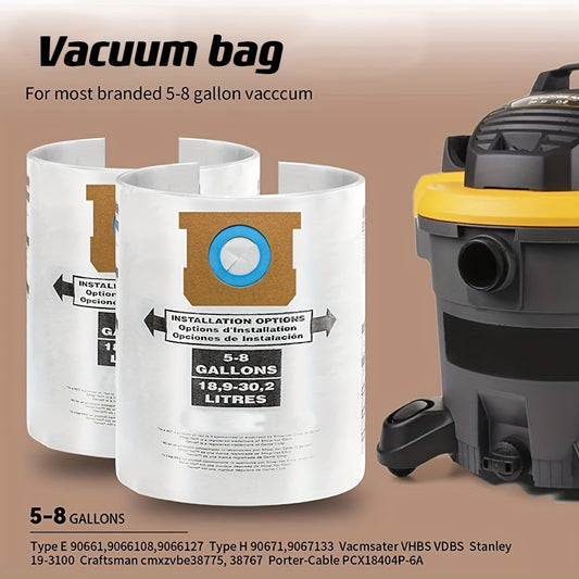 High Efficiency Dry Dust Bag for Shop Vacuums 5-8 Gallons E Type