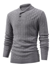 Warm Knitted Sweater Men's Casual Stretch Pullover for Fall Winter