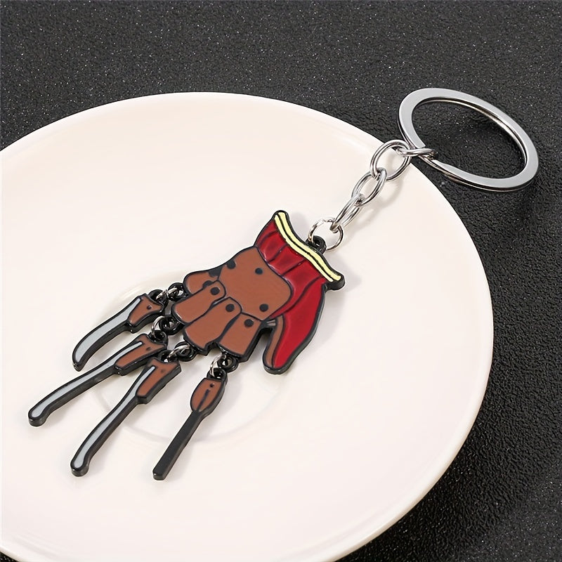 Kids Skull Hand Claw Keychain Backpack Pendant Halloween Accessories