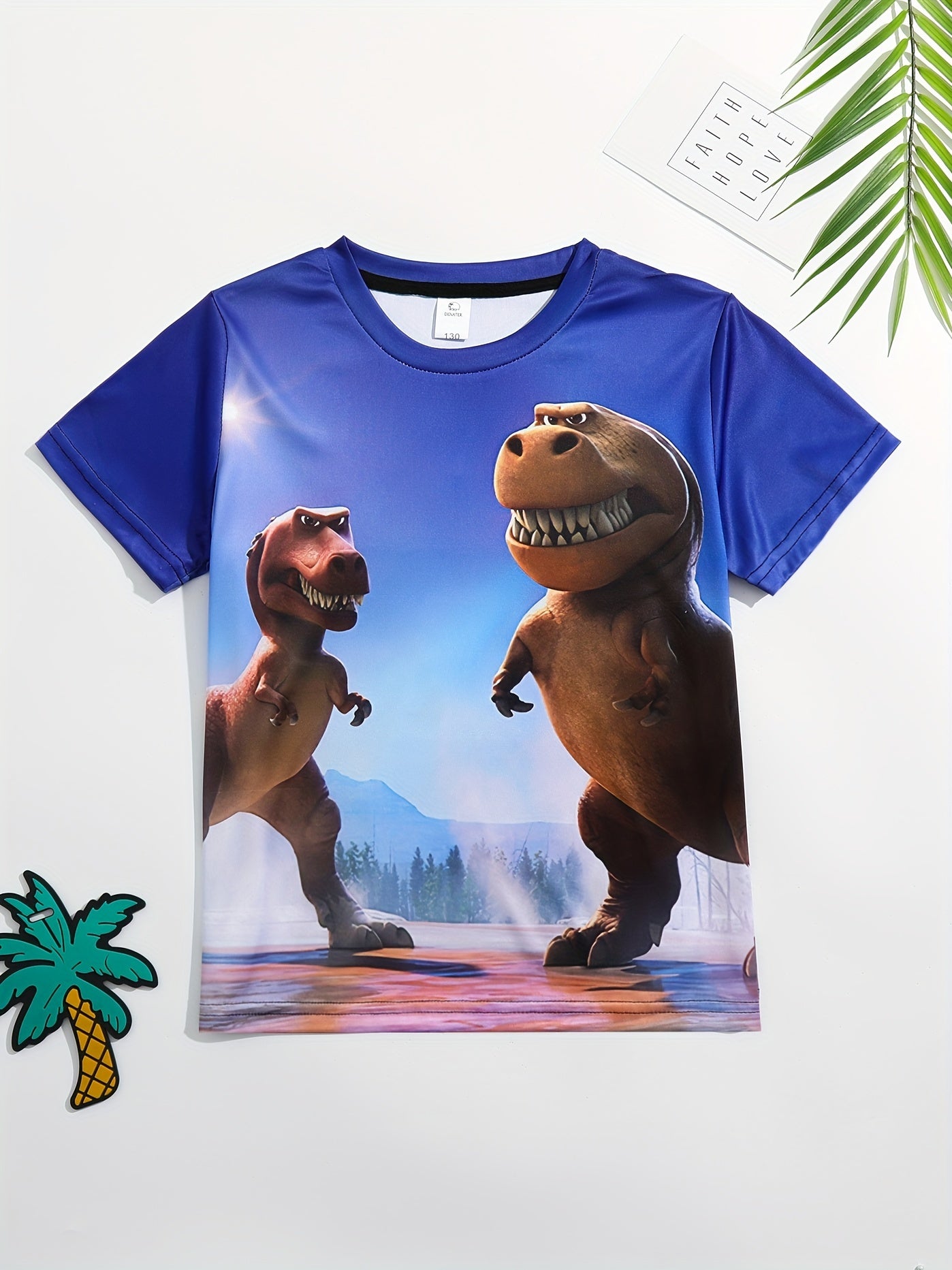 Boys' Dinosaur T Shirt 3D Print Short Sleeve Tee for Summer Outdoor Fun