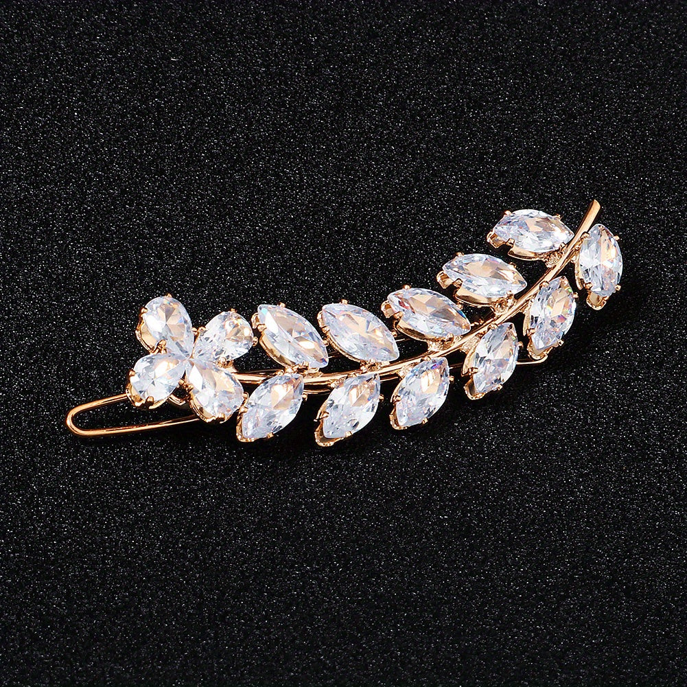 Crystal Zircon Hairpin Metal Clip Women's Hair Accessory