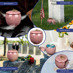 Ceramic Pet Cremation Urns Small Size - Keepsake Urns for Dog and Cat Ashes