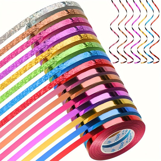 10pcs Metallic Curling Ribbon 1.5 Wide Assorted Colors for Christmas Gift Wrappi