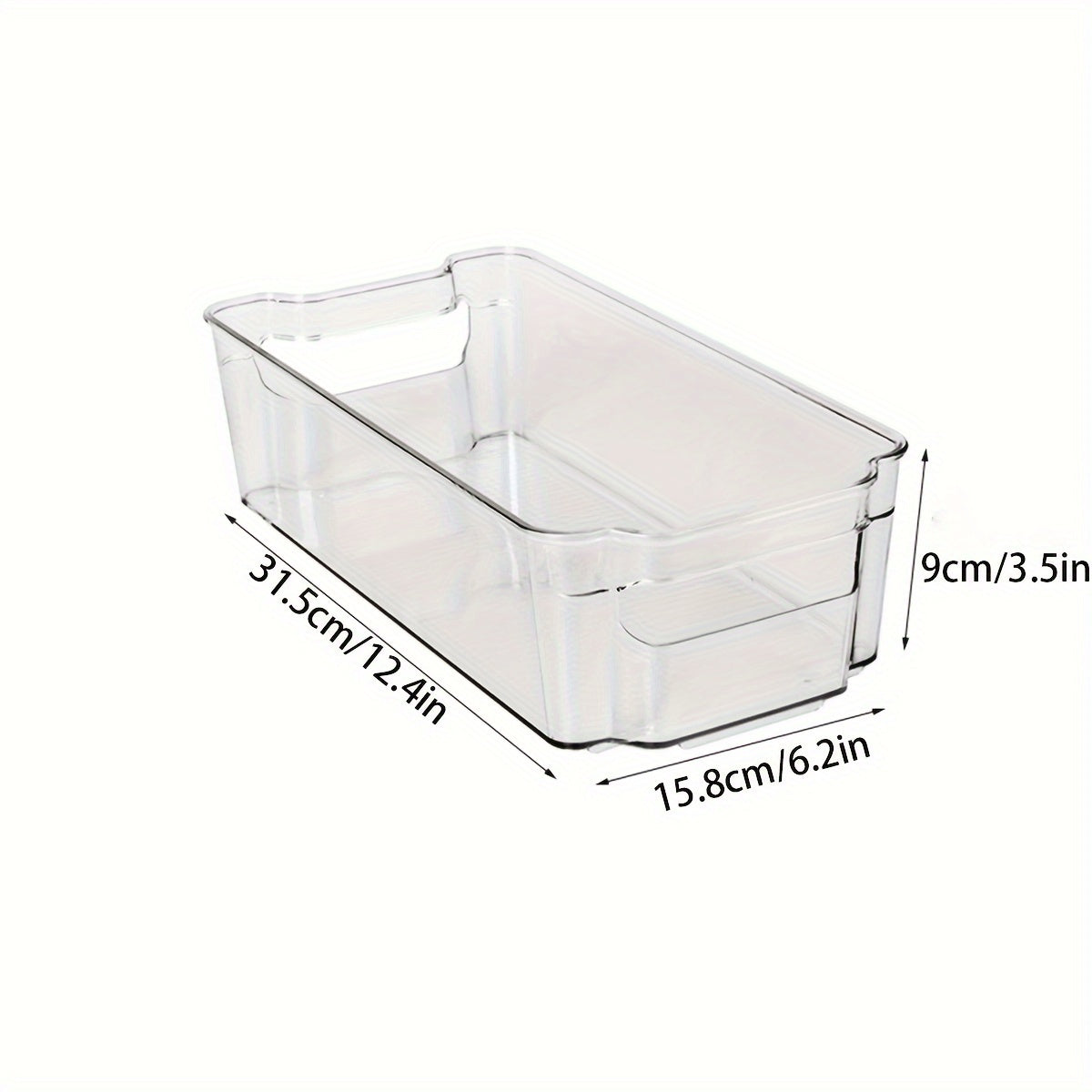 Clear Plastic Refrigerator Organizer Bins for Kitchen and Pantry