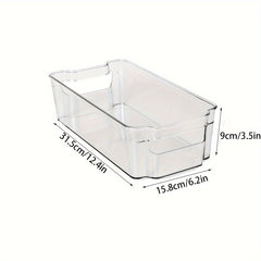 Clear Plastic Refrigerator Organizer Bins for Kitchen and Pantry