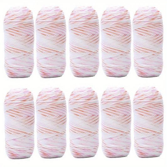 10pcs Acrylic Yarn 4 ply Assorted Colors 50g Pack Crocheting & Knitting