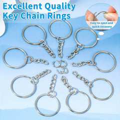 100pcs Keychain Kit w/ 50 Chain Keychains & 50 Jump Ring