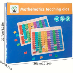 Wooden Math Practice Toy for Kids Educational Puzzle with Numbered Blocks