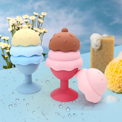 Silicone Ice Cream Bath Toy Stackable Educational Pretend Play Shower Game
