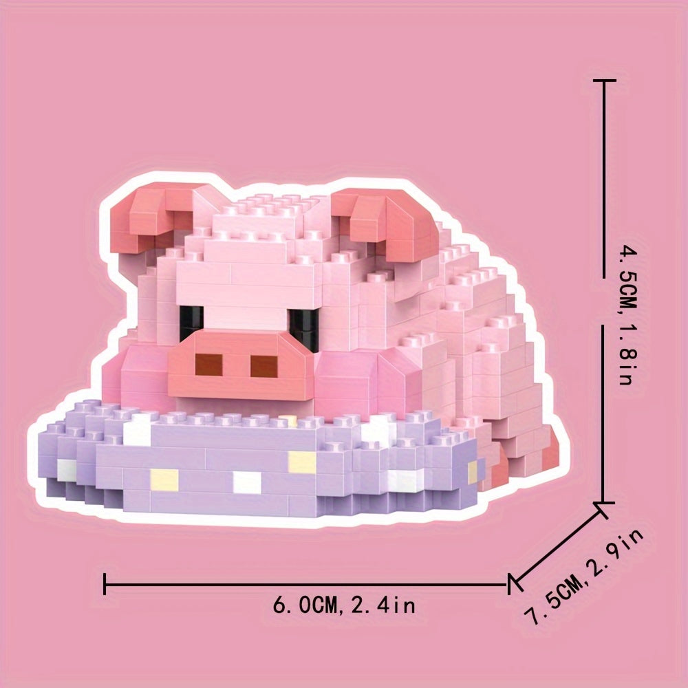 Animal Building Blocks Pig Model Assembled Toy