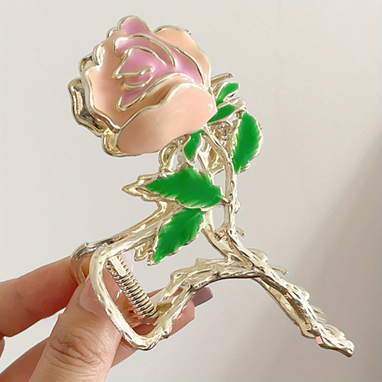 Flower Shape Hair Claw Metal Shark Claw Large Ponytail Holder
