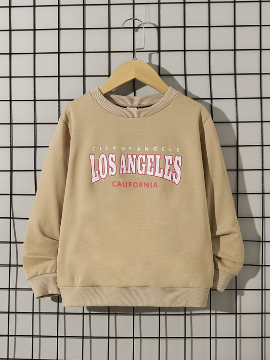 LOS ANGELES Boys Crew Neck Pullover Sweatshirt Long Sleeve Tops Kids Clothing