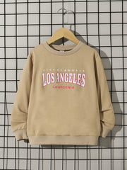 LOS ANGELES Boys Crew Neck Pullover Sweatshirt Long Sleeve Tops Kids Clothing