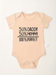 Cotton Letter Print Baby Onesies Comfortable Crew Neck Soft Baby Bodysuits