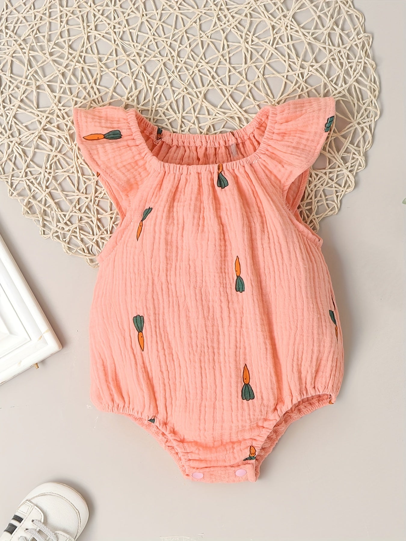 Cute Baby Girl Onesies Assorted Fly Sleeve Designs