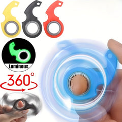 1pc Fingertip Spinning Unzip Keychain Fidget Spinner Anti Anxiety Toy
