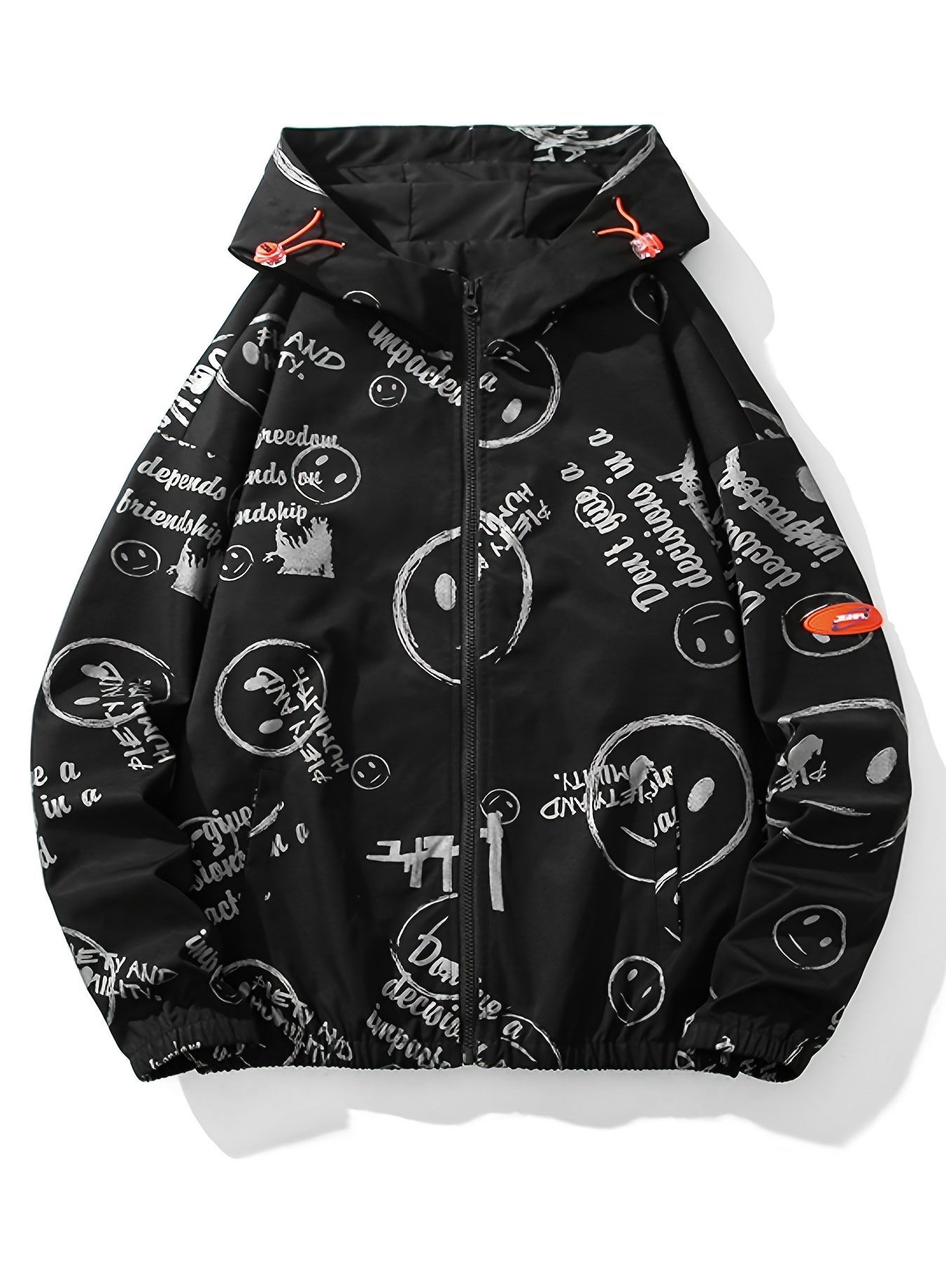 Men's Casual Hooded Windbreaker Jacket for Spring and Fall