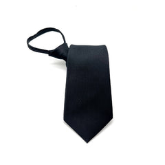 Men's Zipper Tie For Weddings and Business - Black