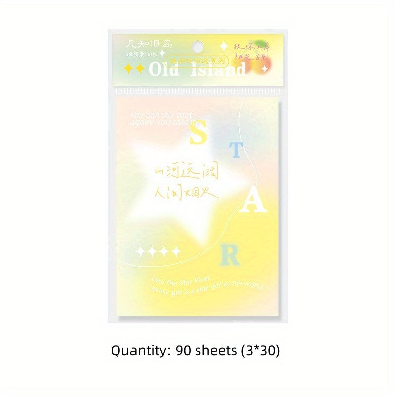 90 Sheets Fruit Rabbit Heart Star Lovely Flower Paper Memo Pad