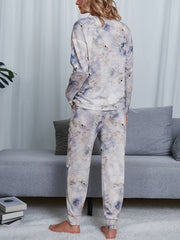 Tie Dye Lounge Set Long Sleeve Top & Pants