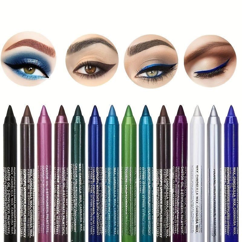Glitter Eyeliner Gel Pen with Double Ended Brow Stick