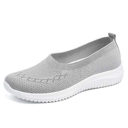 Women's Mesh Breathable Slip On Canvas Sneakers Low Top Shoes