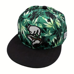 Leaf Print Snapback Hats Unisex Lightweight Adjustable Cap