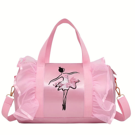 Girls Ballet Dance Duffel Shoes Dancewear Handbag Tote Bag