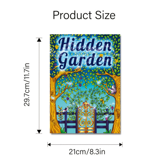 Hidden Garden Adult Coloring Book - Intricate Designs - Relaxing