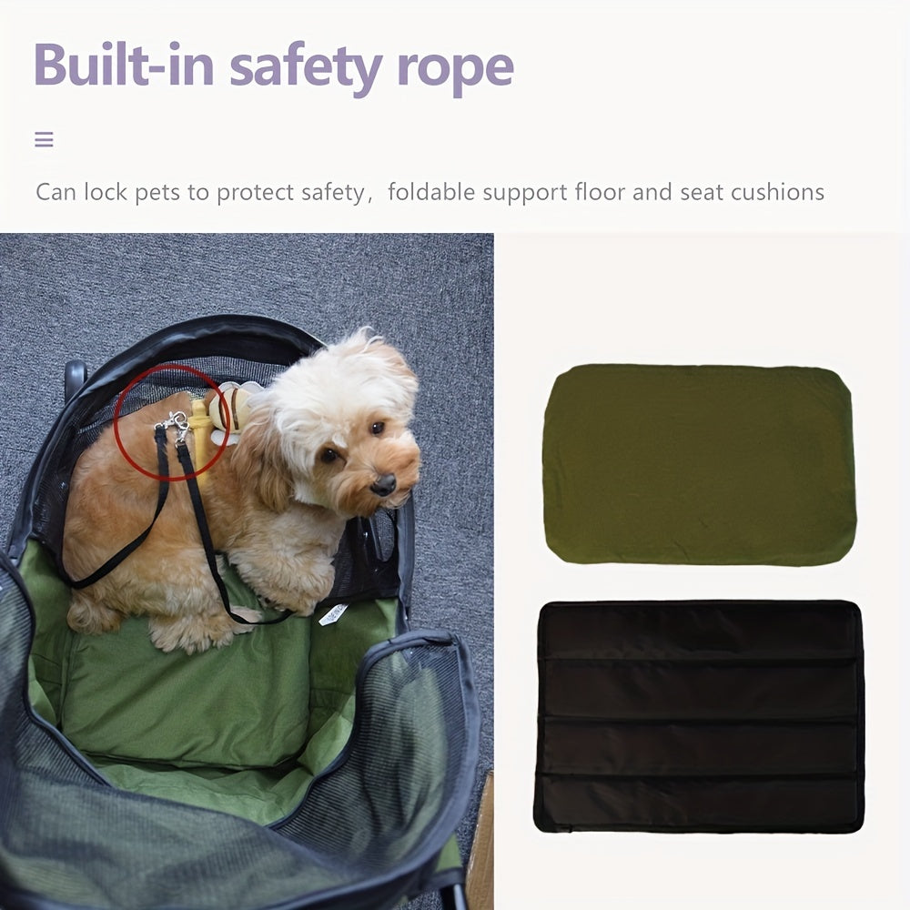 Pet Stroller - Lightweight & Foldable - Ideal for Small Dogs and Cats