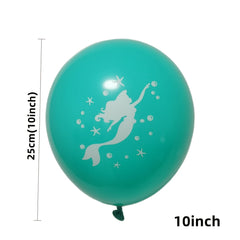 12pcs Ocean Theme Mermaid Balloons Set Party Decoration Birthday Decor