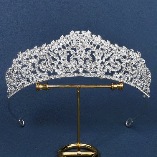 Crystal Princess Crown Golden Wedding Crown