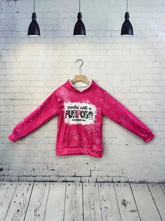 Girls Casual Hoodies with Pocket, Kids Clothes 4-14y