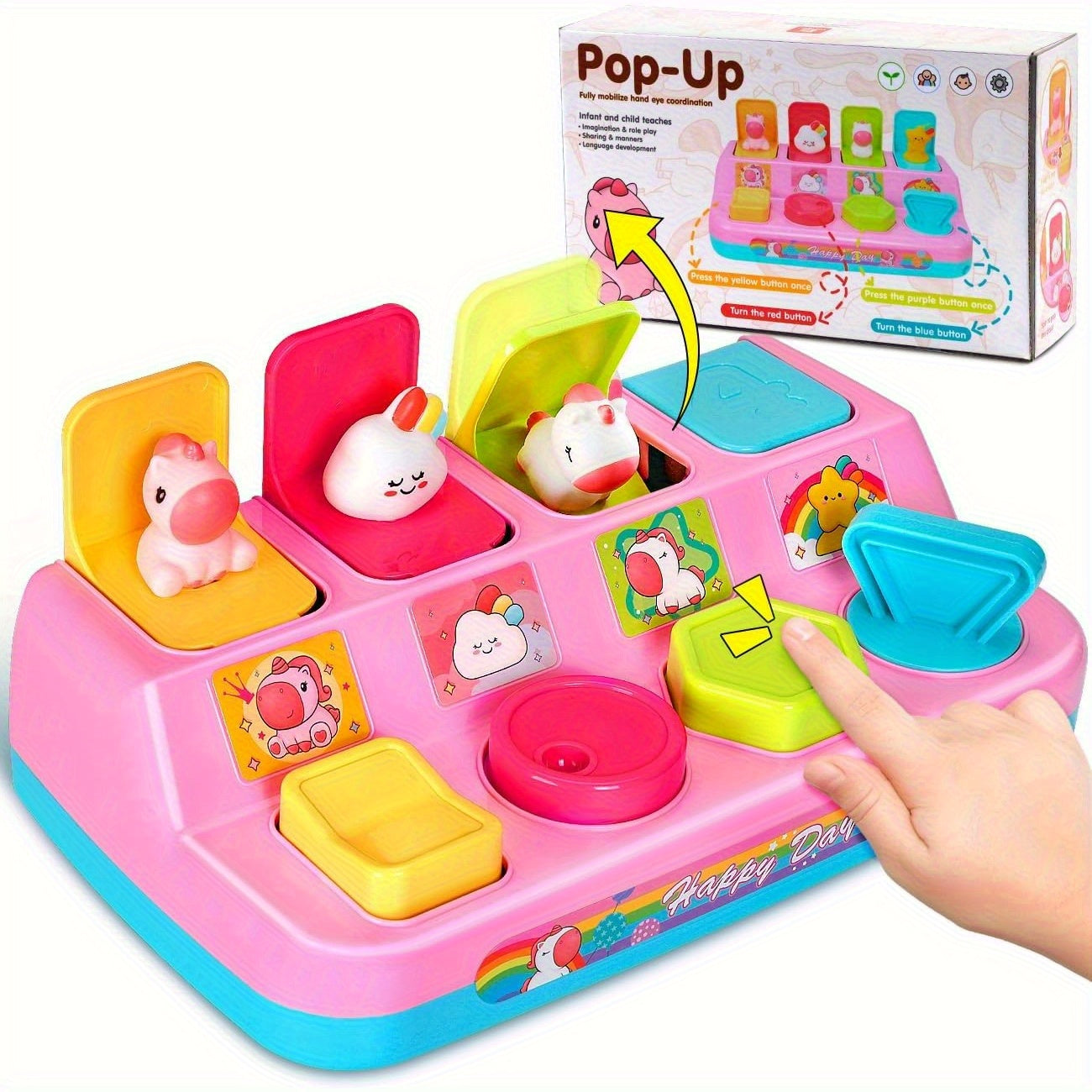 Interactive Pop Up Toy for Kids 0-2 Years
